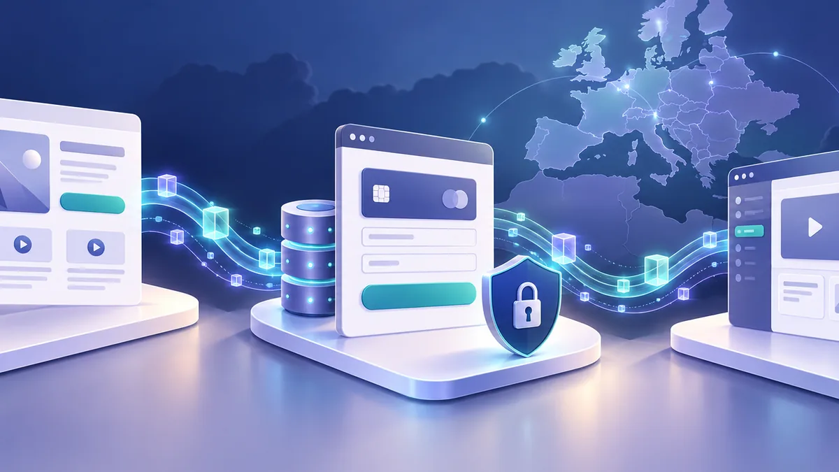 Coach prüft den COACHY-Kundenweg mit Datenfluss, Vertrag, Login-Schutz und EU-Hosting